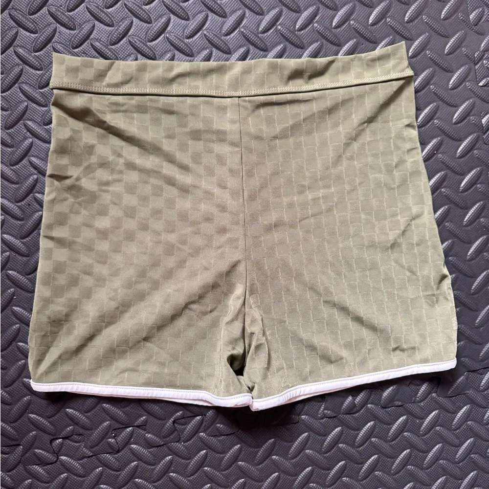 Acacia Swimwear Tommy Piped Bikini Bottom Green/peyote color. Large NWT - Picture 4 of 11